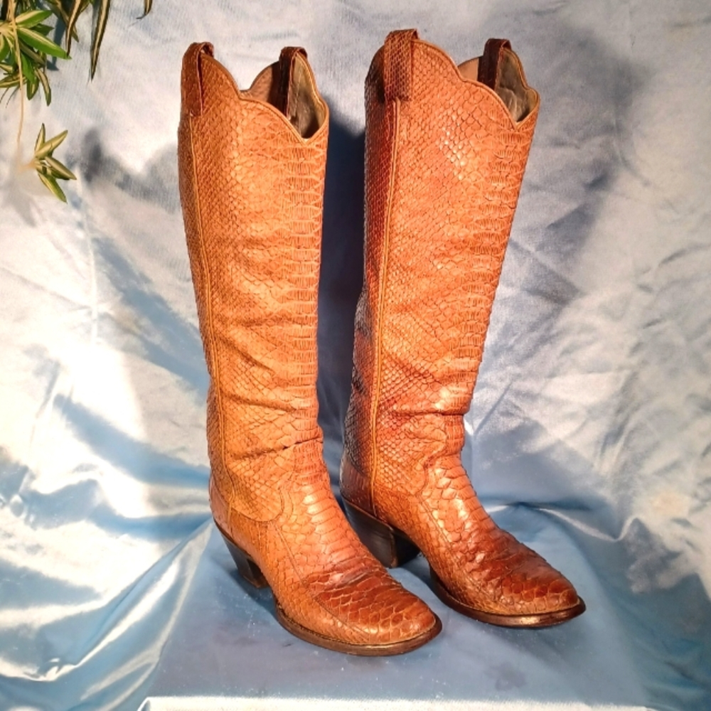 Vintage Cutter Bill Python Boots